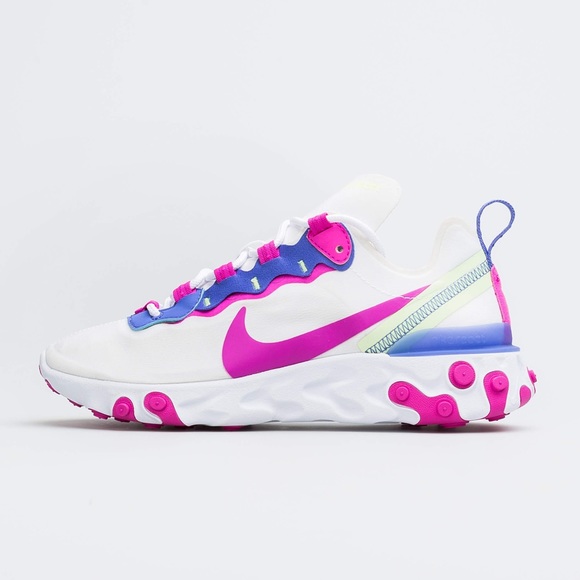 nike react white pink